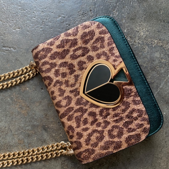 Kate Space Olive GLITTER Leopard Nicola Wicker Twistlock - Picture 8 of 10